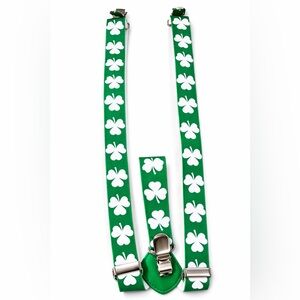 ☘️🍀 Green Shamrock Suspenders ☘️